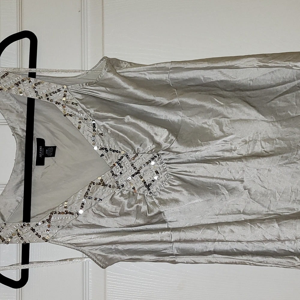 Alfani 14w women's beaded 100% silk tank